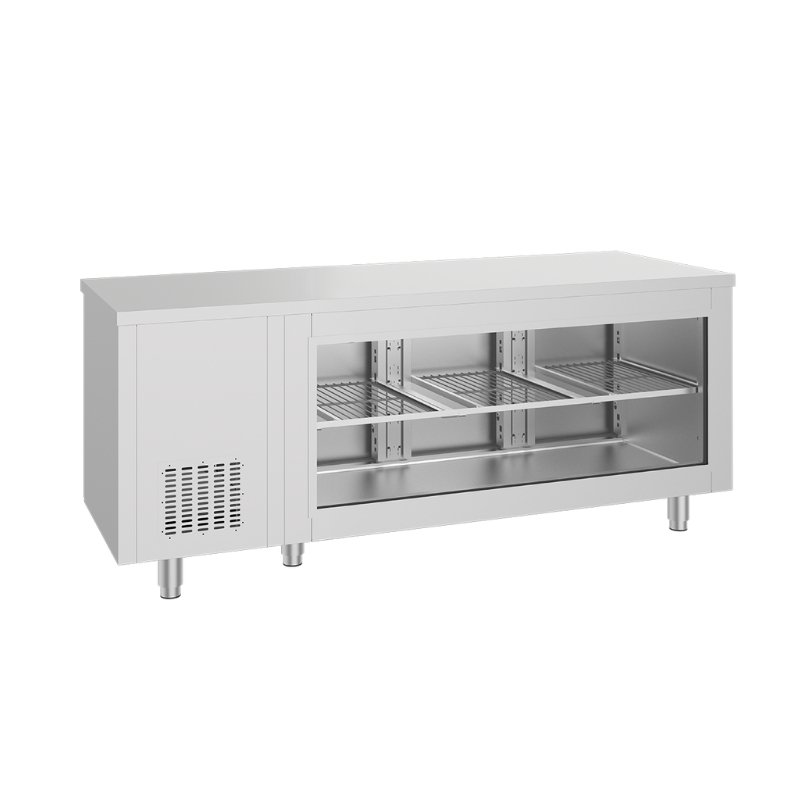 Frenox CSN3-BG-DZ Yatay Tip Üç Kapılı Camlı Kebap Teşhir Dolabı