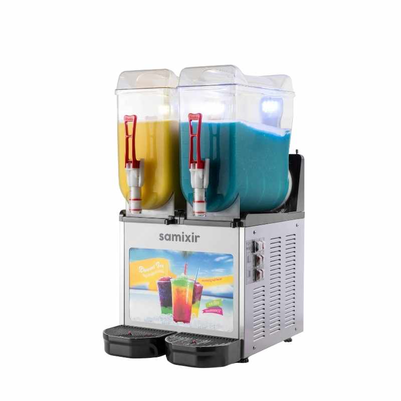 Samixir SLUSH24-IA Twin Allure İkili 12+12 Lt. Ice Slush Buzlaş Makinesi - Inox