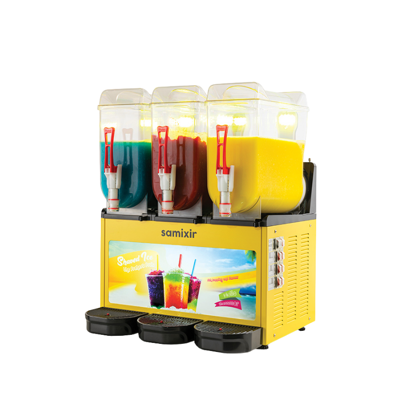 Samixir SLUSH36-YA Triple Allure Üçlü 12+12+12 Lt. Ice Slush Buzlaş Makinesi - Sarı