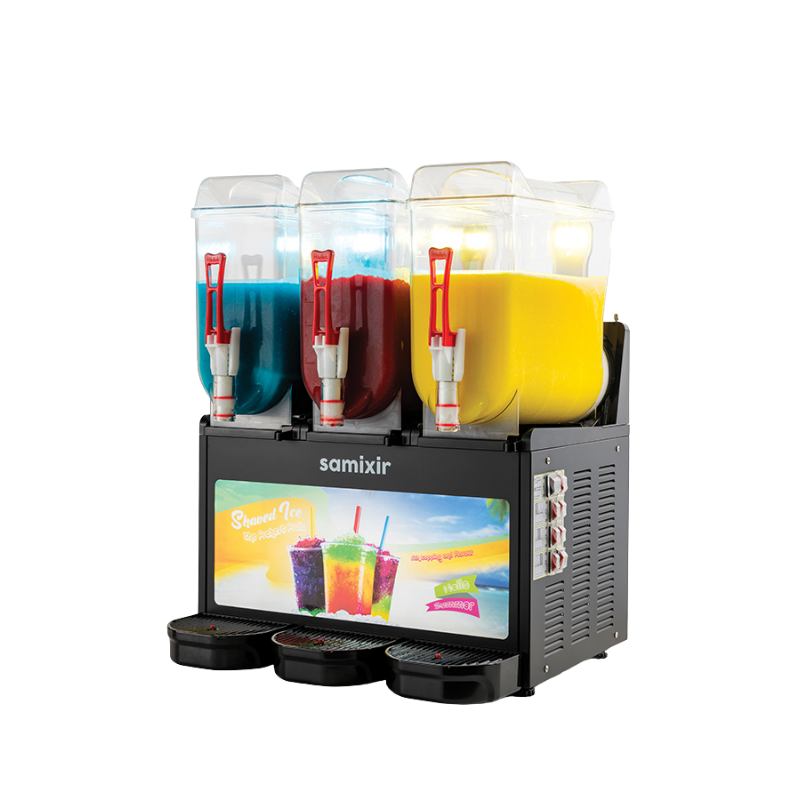 Samixir SLUSH36-BA Triple Allure Üçlü 12+12+12 Lt. Ice Slush Buzlaş Makinesi - Siyah