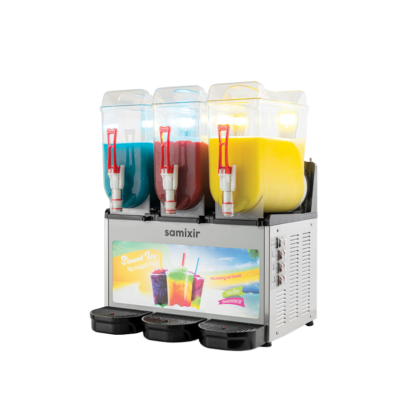 Samixir SLUSH36-IA Triple Allure Üçlü 12+12+12 Lt. Ice Slush Buzlaş Makinesi - Inox