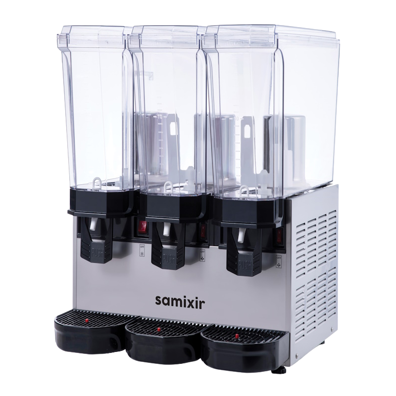 Samixir 60-SMMI Klasik Triple 20+20+20 Lt. Fıskiyeli ve Karıştırıcılı Soğuk İçecek Dispenseri - Inox