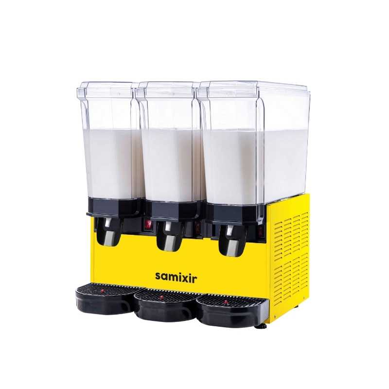 Samixir 60-MMMY Klasik Triple 20+20+20 Lt. Karıştırıcılı Soğuk İçecek Dispenseri - Sarı