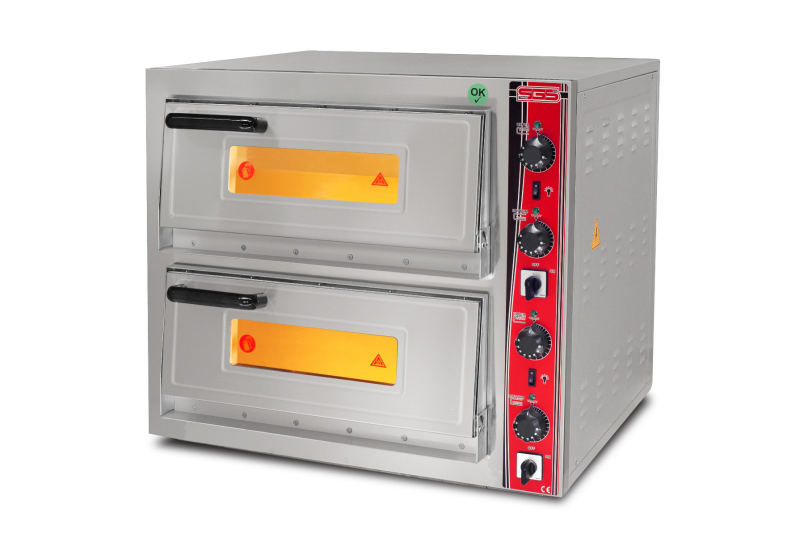 SGS PO6292-DE Elektrikli Endüstriyel Çift Katlı Pizza Fırını 