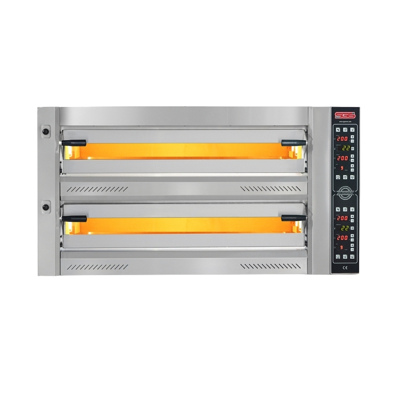 SGS PZ10575-DE Elektrikli Endüstriyel Çift Katlı Pizza Fırını 