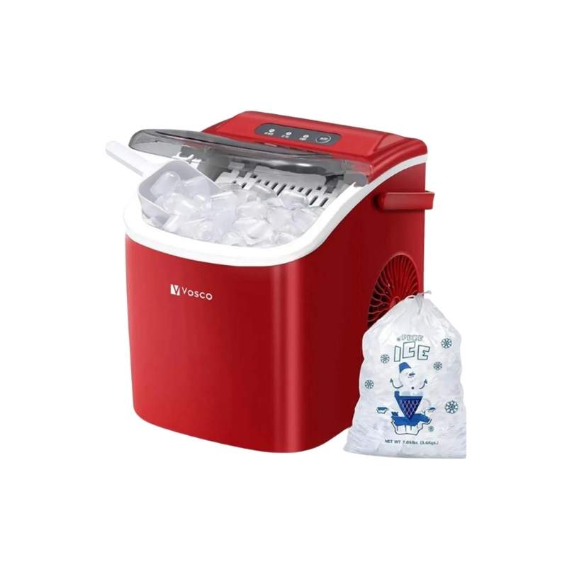 Vosco VHZB-12H-K 12Kg Set Üstü Parmak Buz Makinesi - Kırmızı