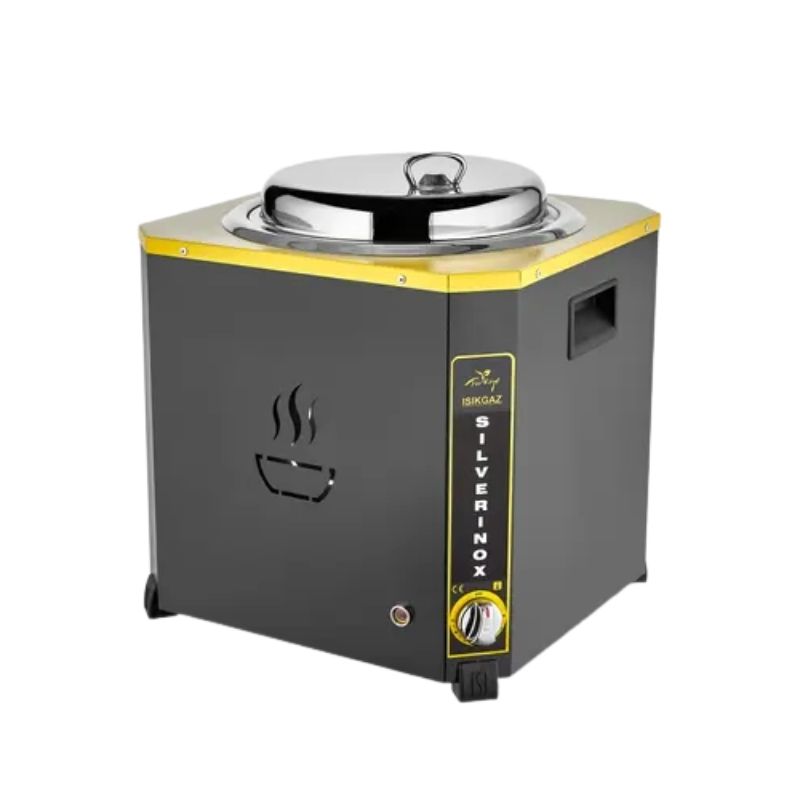 Işıkgaz Silverinox C-02 9 Litre Elektrikli Jumbo Çorba Kazanı - Siyah