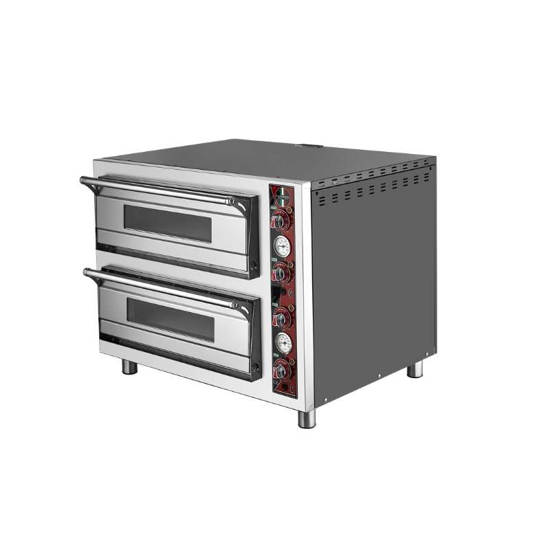 Işıkgaz Silverinox PF-92-D 6+6 Pizza Kapasiteli Çift Katlı Elektrikli Pizza Fırını