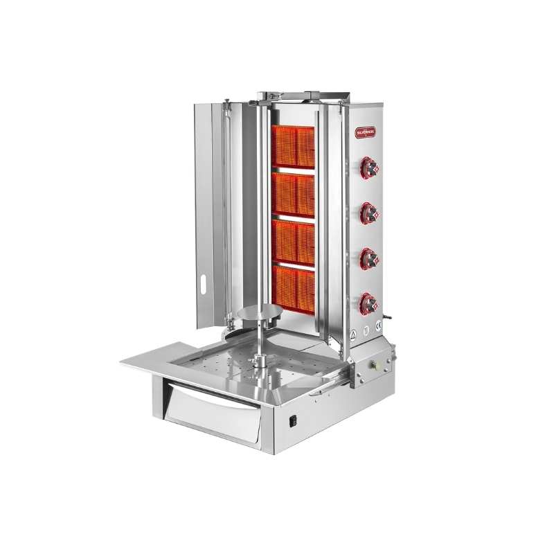 Işıkgaz Silverinox 2166-B4 4 Radyanlı LPG Tüplü Alttan Motorlu Döner Ocağı