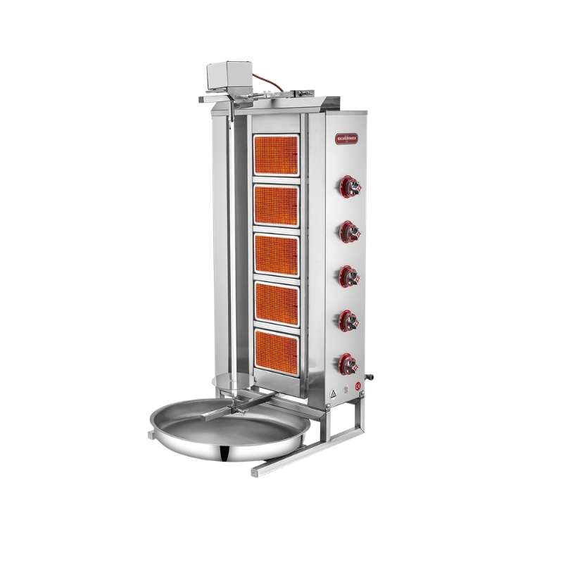 Işıkgaz Silverinox 2167-U5L 5 Radyanlı LPG Tüplü Üstten Motorlu Döner Ocağı