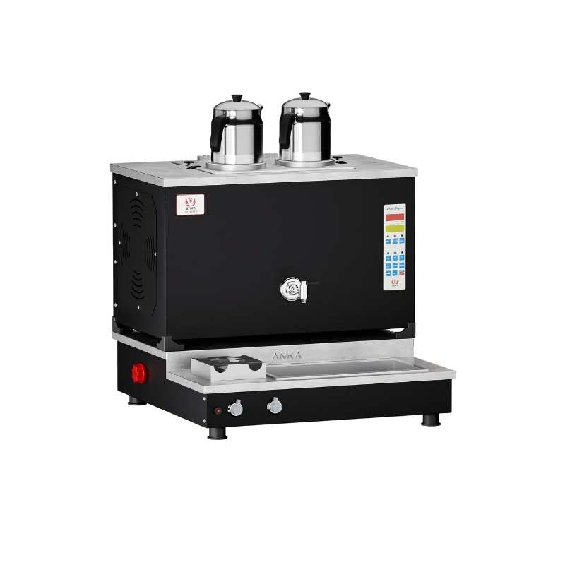 Anka BPPO-S2 Elektrik + Gazlı 2 Demlikli 20 Litre Black Pro Plus Hibrit Smart Çay Kazanı