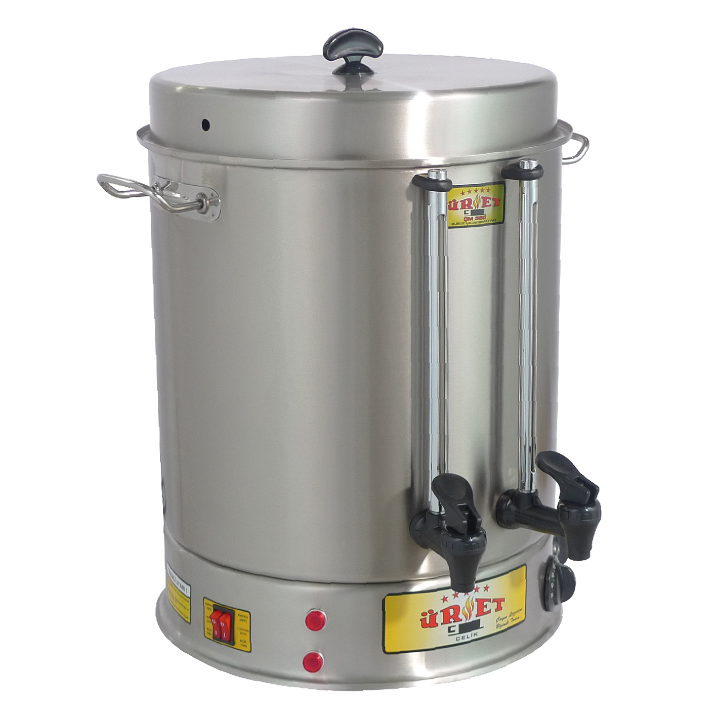 Üret CM 500 50 Litre Standart Çay Makinesi Endüstriyel Çay Kazanı 4000W 304 Paslanmaz Çelik