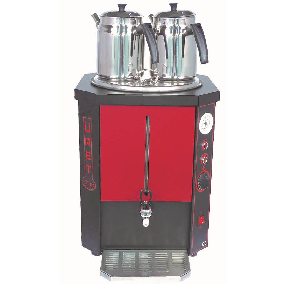 22 Litre Nova Çay Semaveri NV 2 Otomatik Termostatlı Paslanmaz Çelik Profesyonel Çay Makinesi