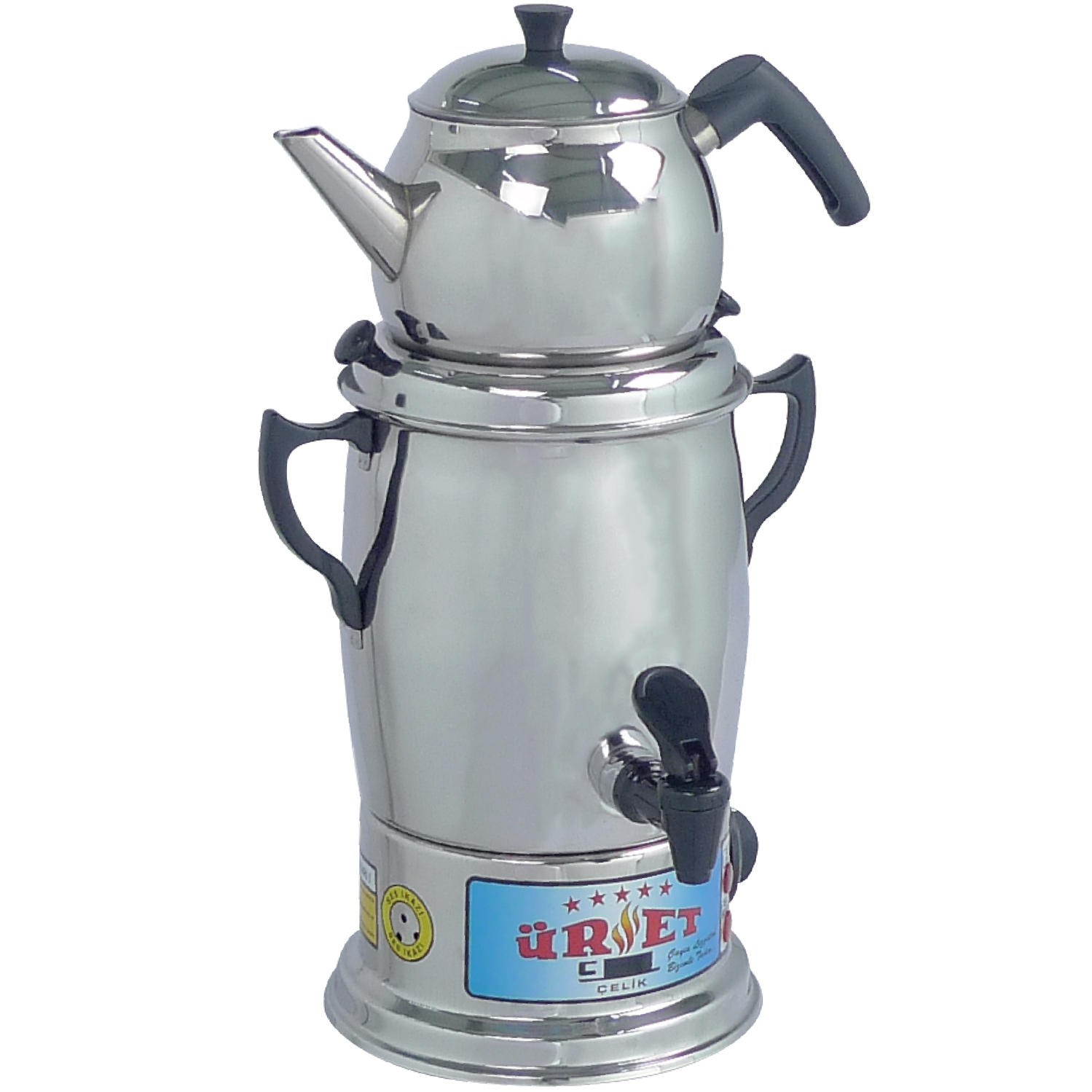 Üret CSM1 3,5 Litre Lüks Semaver Makinesi Özel Tasarım Paslanmaz Çelik Çay Semaveri