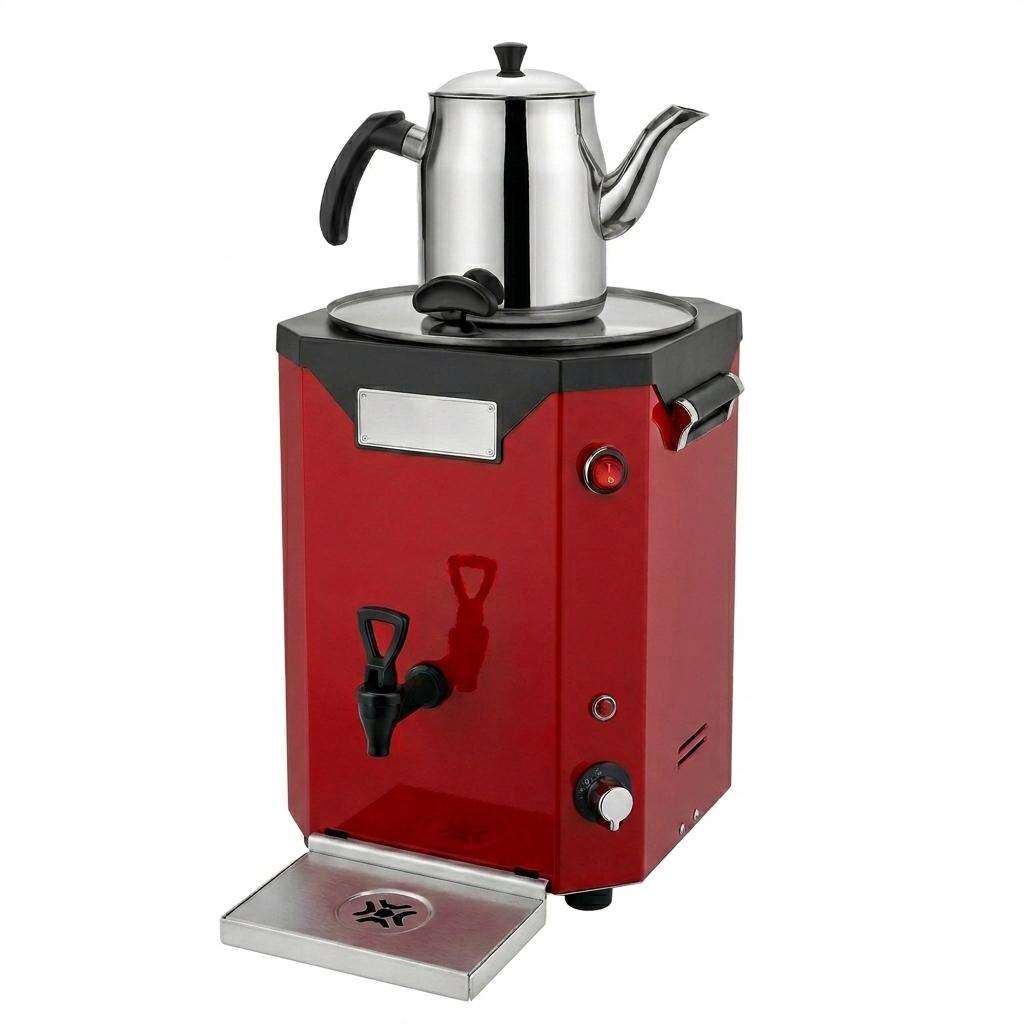 Üret ENV1-13 Litre Nova Çay Semaveri 1 Demlikli Paslanmaz Çelik Çay Kazanı
