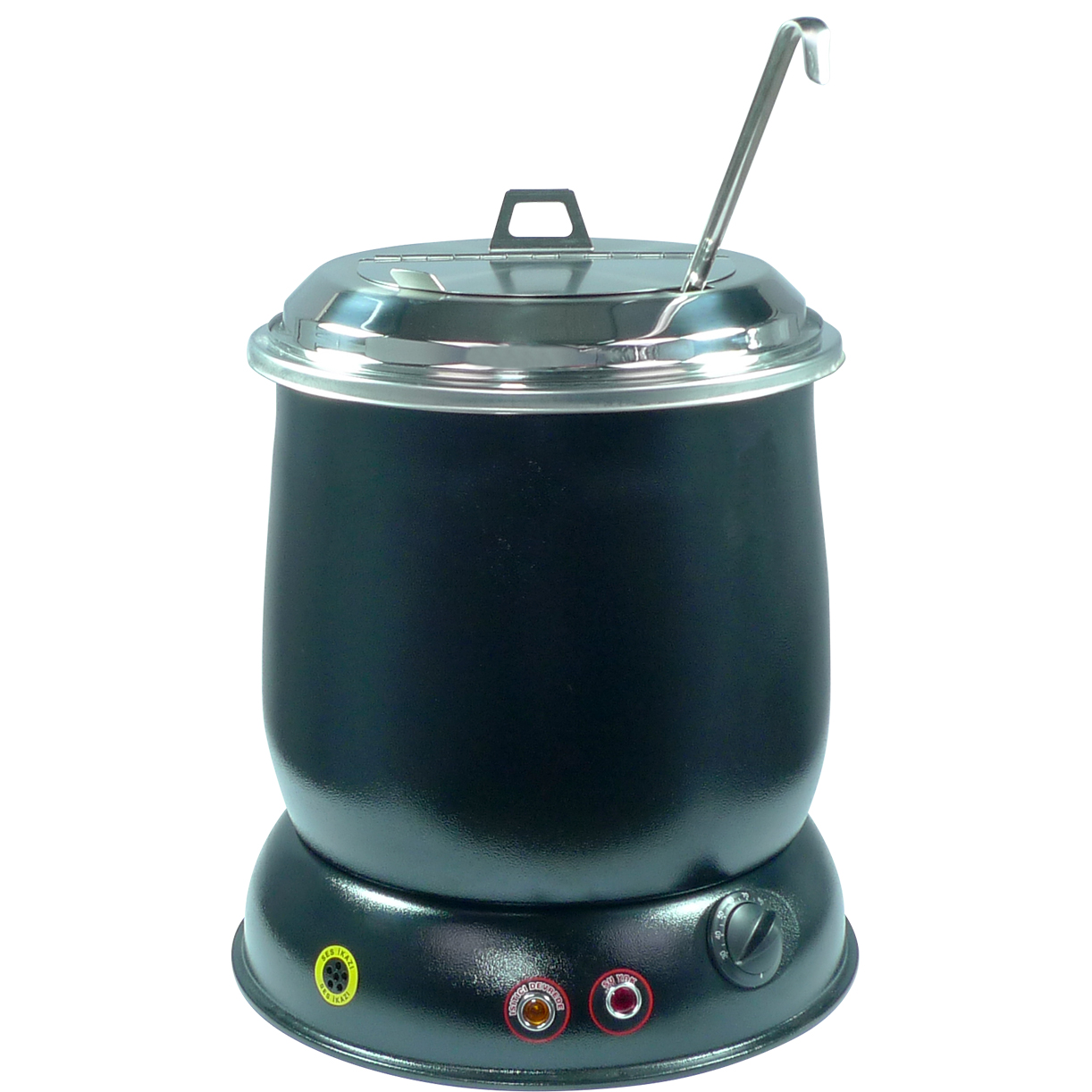Üret 10 Litre Siyah Çorba Isıtıcısı Paslanmaz Çelik, Termostatlı Benmari Çorbalık