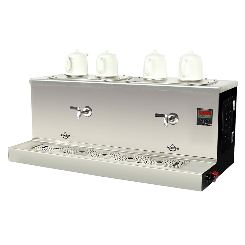 ATEŞE CSE4-5-6 Cappadocia Smart Çay Makinesi, 4-5-6 Demlikli, Elektrikli, Statik, Inox