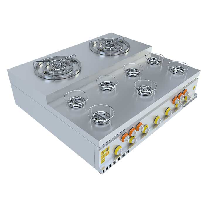 BEKA Ekoset Kombinasyon Yanışlı Künefe Ocağı, Basamaklı, (2x3)+(7x1), EK880176