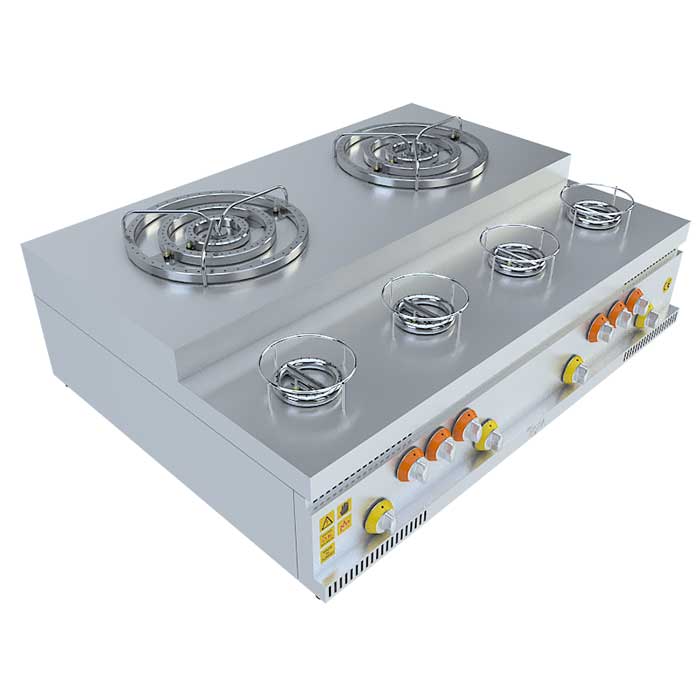 BEKA Ekoset Kombinasyon Yanışlı Künefe Ocağı, Basamaklı, (2x3)+(4x1), EK860171