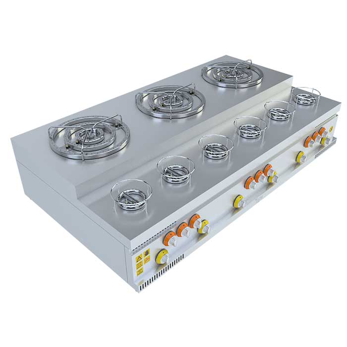 BEKA Ekoset Kombinasyon Yanışlı Künefe Ocağı, Basamaklı, (3x3)+(6x1), EK160172