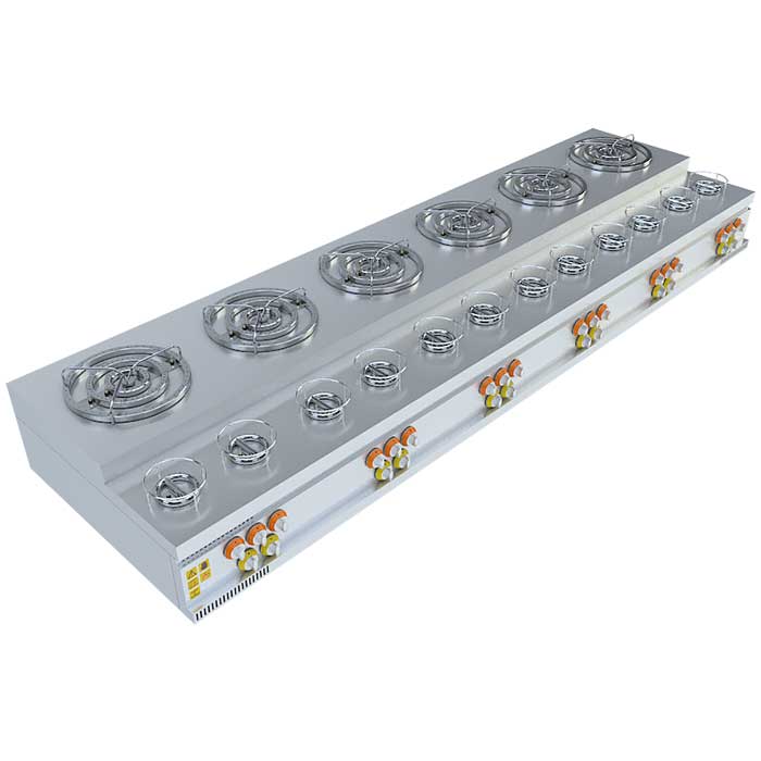 BEKA Ekoset Kombinasyon Yanışlı Künefe Ocağı, Basamaklı, (6x3)+(12x1), EK260175
