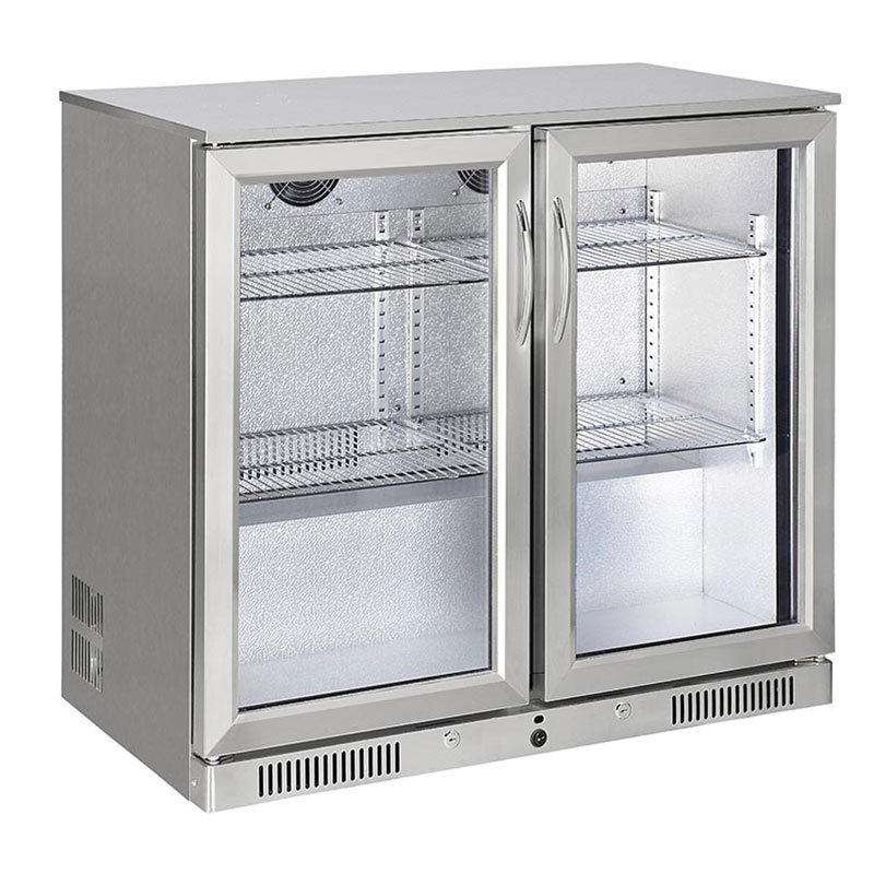 SENOX Bar Altı Şişe Soğutucu, Krom, 2 Kapılı, SENOX - SBCS-250