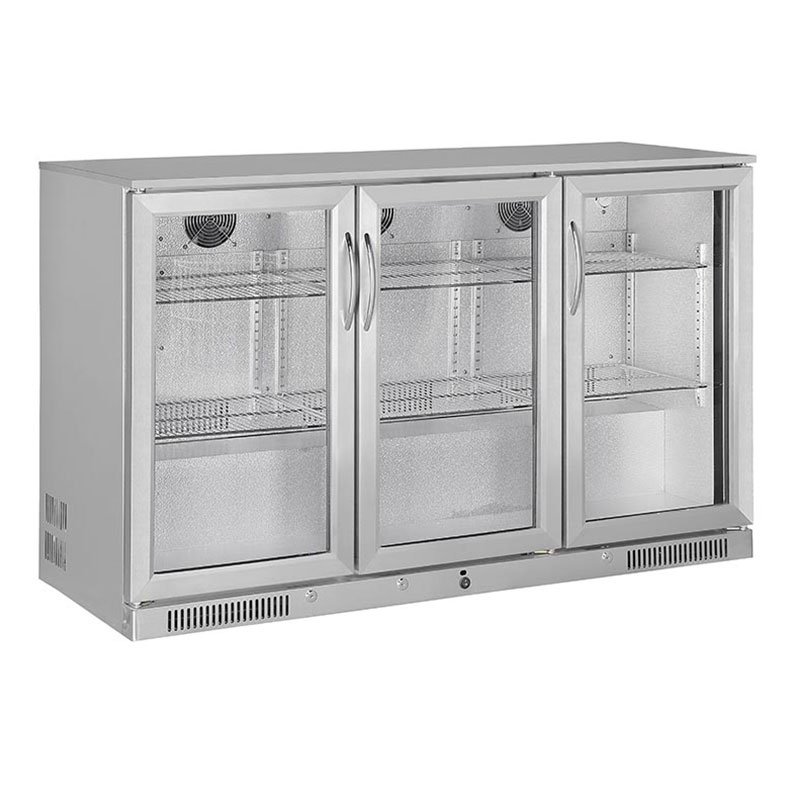 SENOX Bar Altı Şişe Soğutucu, Krom, 3 Kapılı, SENOX - SBC-350