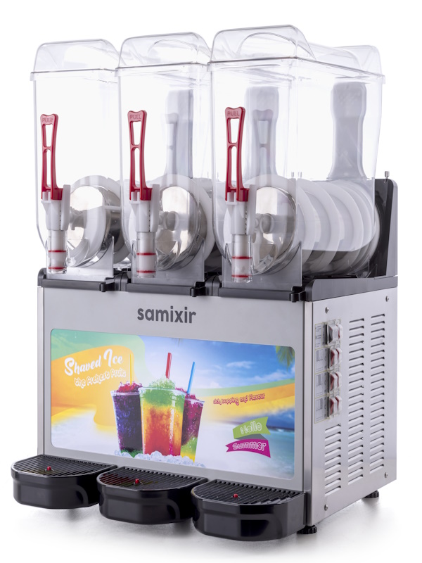 SAMİXİR Slush 36.IA Ice Slush Triple Meyve Suyu Dispenseri, 12+12+12 lt, Inox