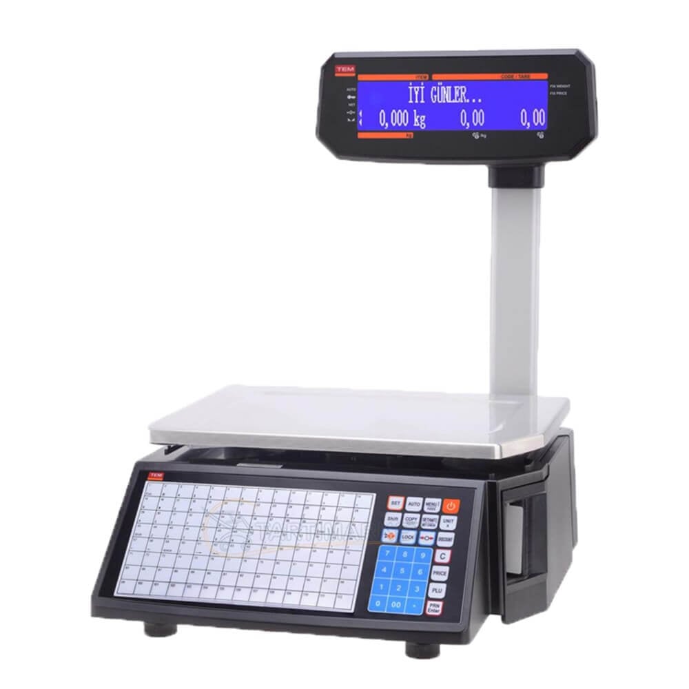 TEM RLS Barkodlu Sistem Terazisi, 15 Kg, XTRRLS1100C-15