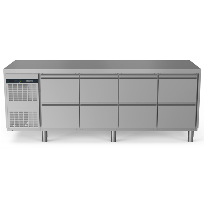 ZANUSSI 111063 NPT Active HP Tezgah Tip Buzdolabı, 8x1/2 Çekmeceli, Üstü Düz, 590 Lt