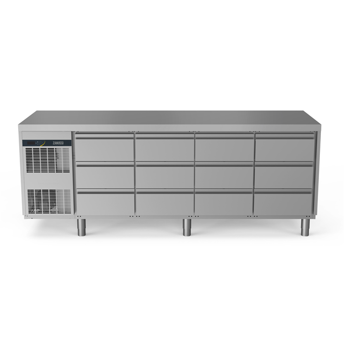 ZANUSSI 111065 NPT Active HP Tezgah Tip Buzdolabı, 12x1/3 Çekmeceli, Üstü Düz, 590 Lt