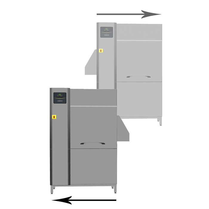 ZANUSSI 534408 Konveyörlü Bulaşık Yıkama Makinesi, Tek Durulamalı, 1800 tabak/saat